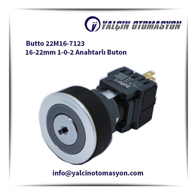 Butto 22M16-7123 16-22mm 1-0-2 Anahtarlı Buton