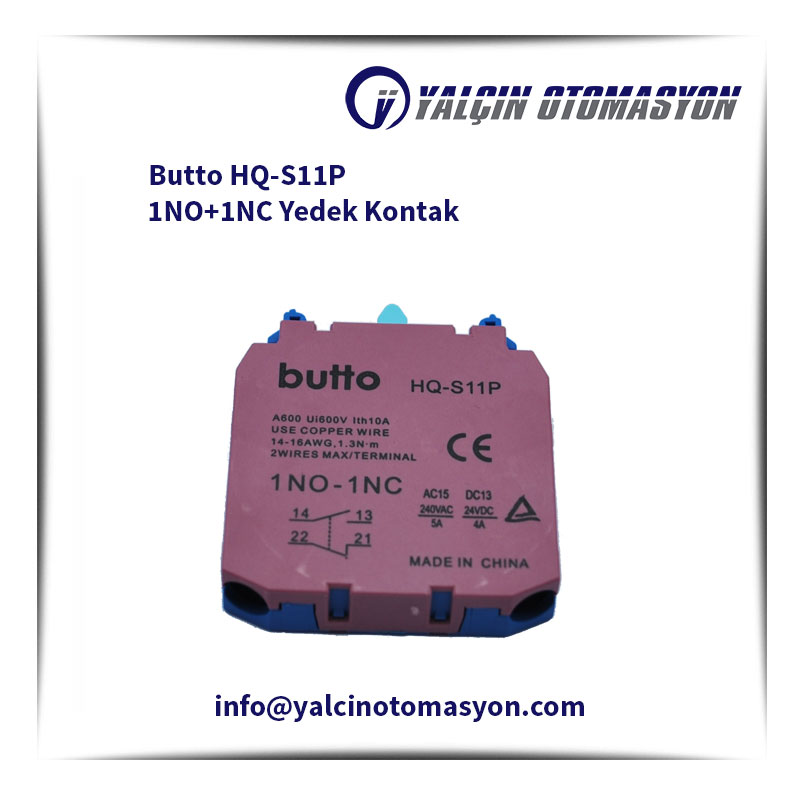 Butto HQ-S11P 1NO-1NC Yedek Kontak