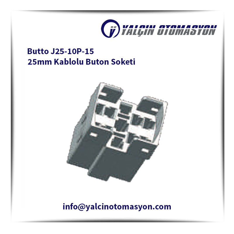 Butto J25-10P-15 25mm Kablolu Buton Soketi