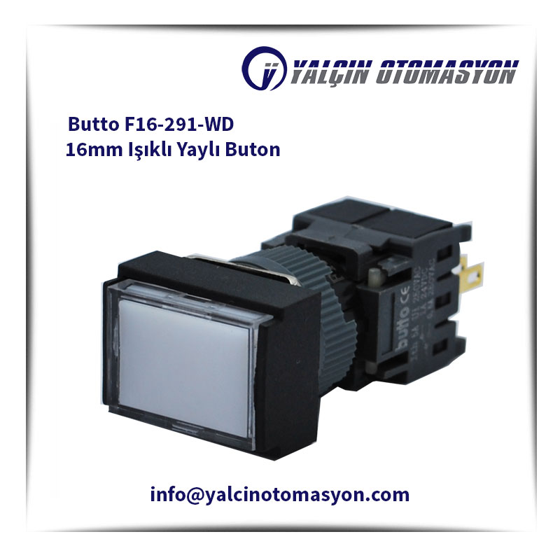 Butto F16-291-WD 16mm Işıklı Yaylı Buton