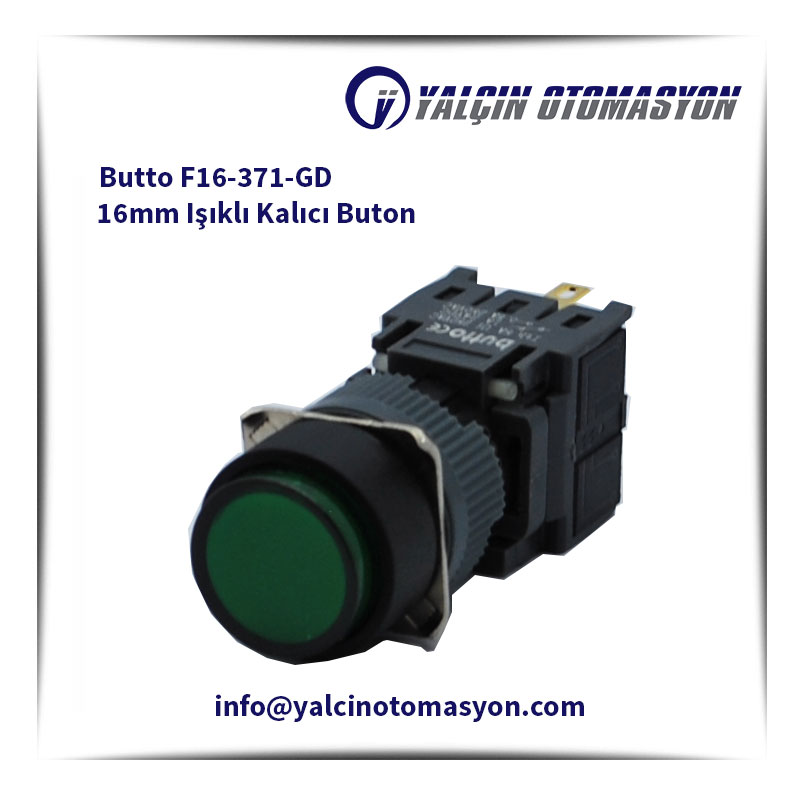 Butto F16-371-GD 16mm Işıklı Kalıcı Buton