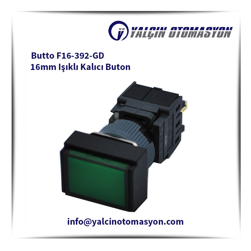 Butto F16-392-GD 16mm Işıklı Kalıcı Buton