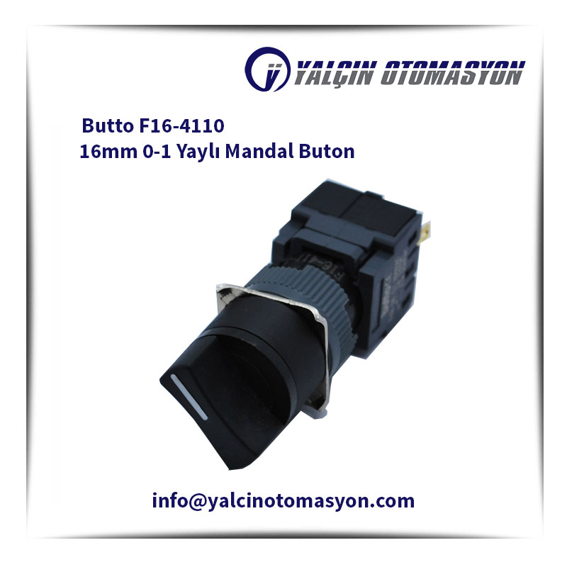 Butto F16-4110 16mm 0-1 Yaylı Mandal Buton