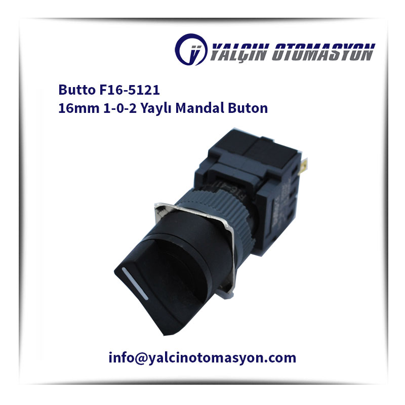 Butto F16-5121 16mm 1-0-2 Yaylı Mandal Buton