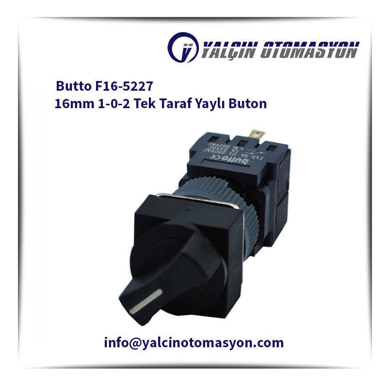 Butto F16-5227 16mm 1-0-2 Tek Taraf Yaylı Buton