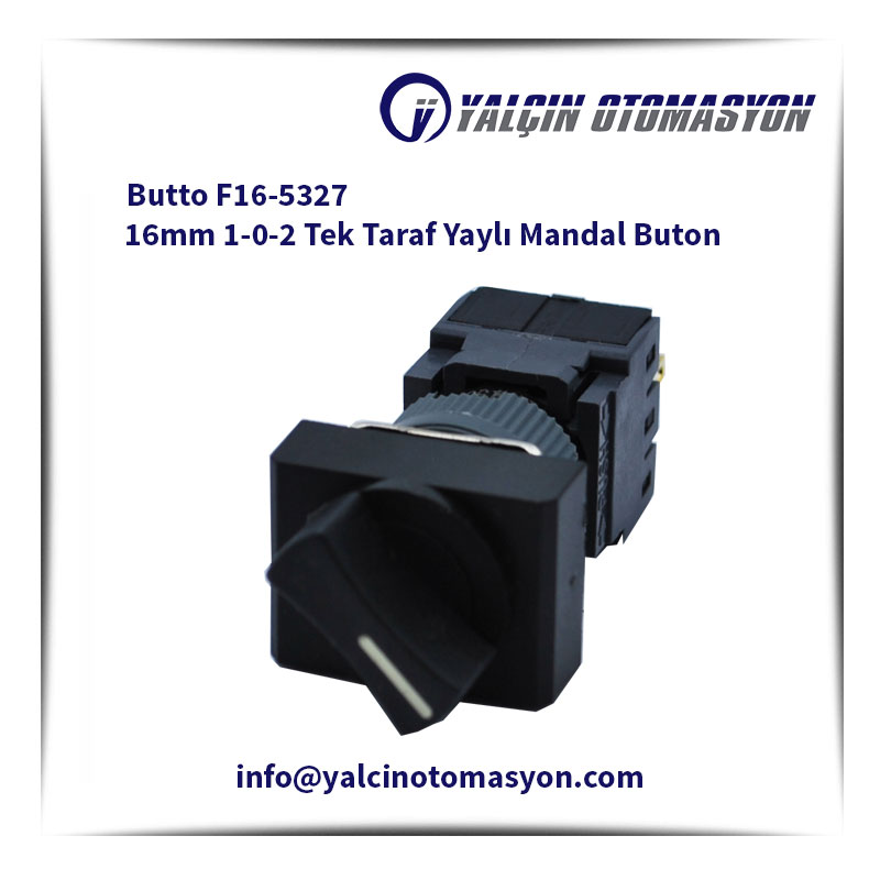 Butto F16-5327 16mm 1-0-2 Tek Taraf Yaylı Mandal Buton