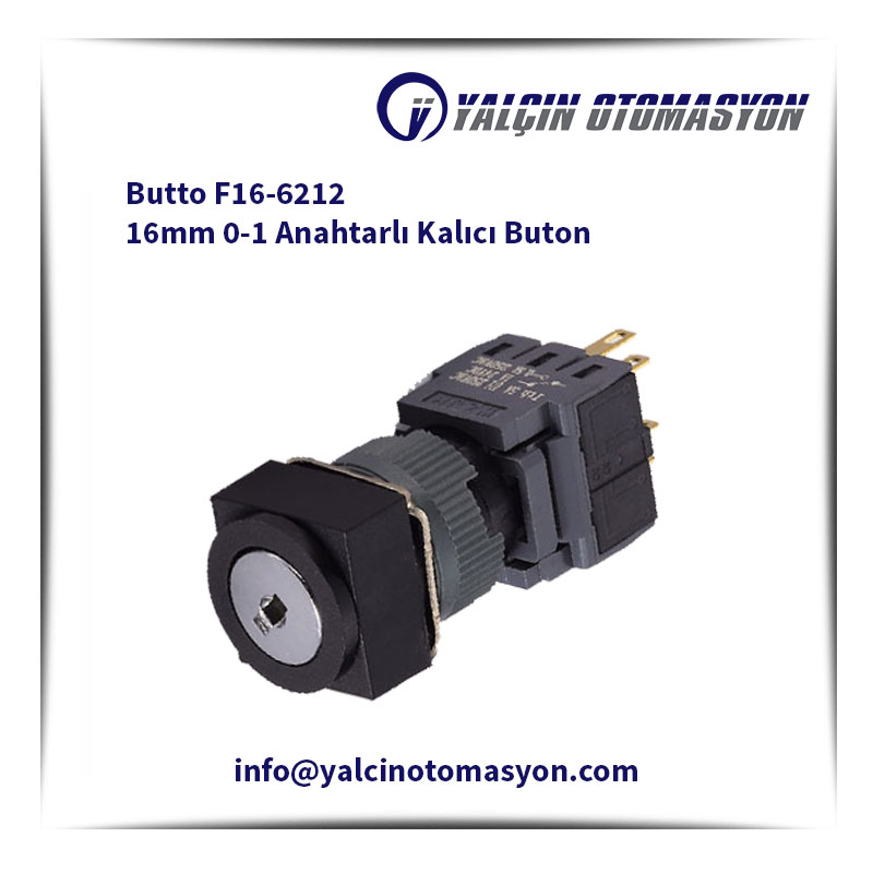 Butto F16-6212 16mm 0-1 Anahtarlı Kalıcı Buton
