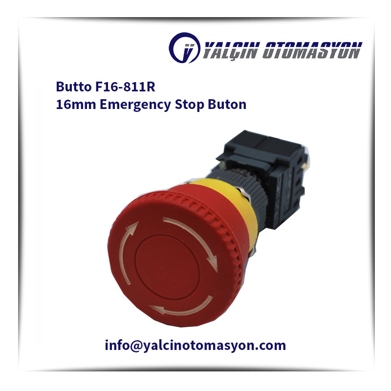 Butto F16-811R 16mm Emergency Stop Buton