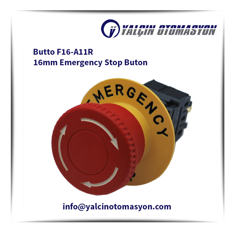 Butto F16-A11R 16mm Emergency Stop Buton