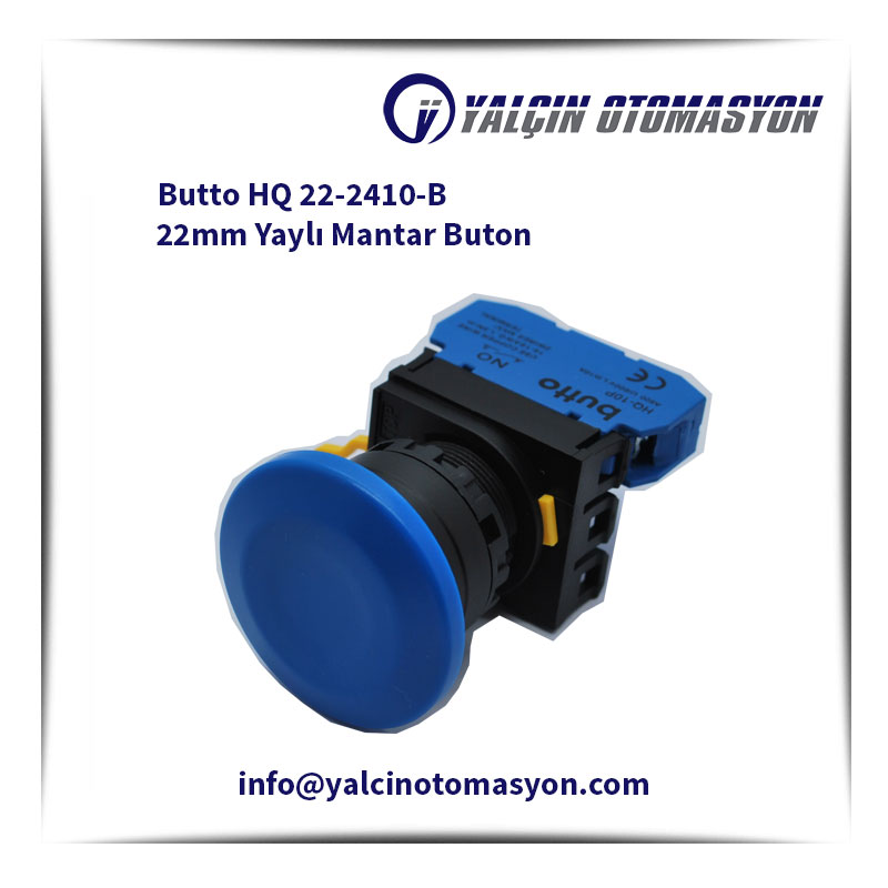Butto HQ 22-2410-B 22mm Yaylı Mantar Buton