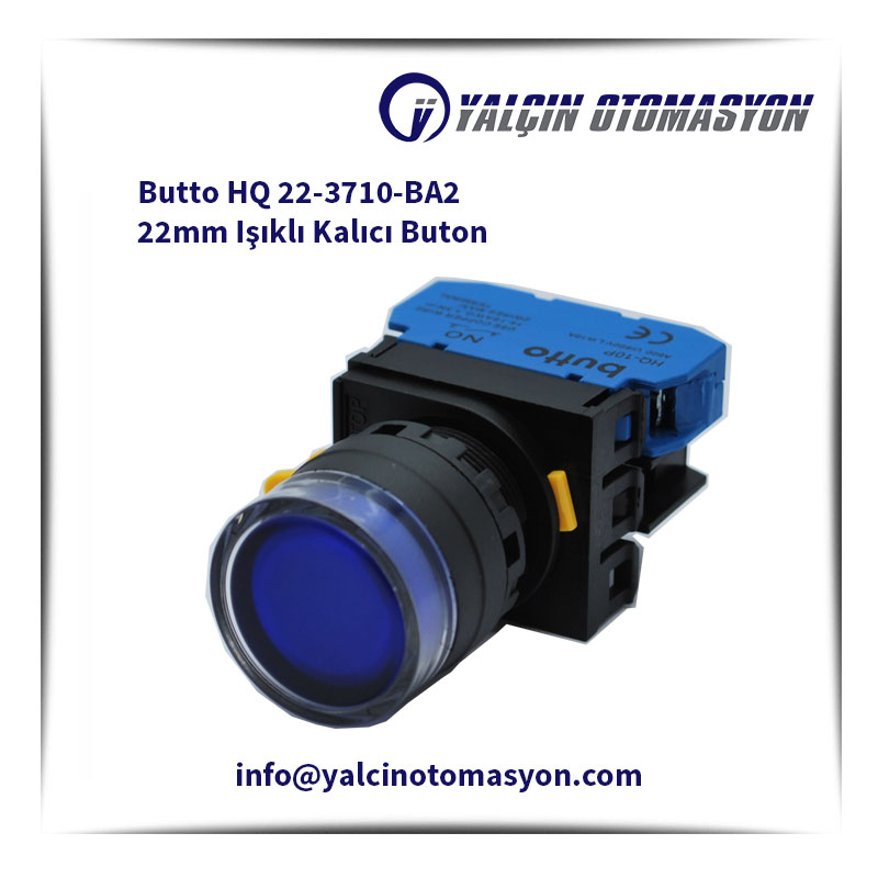 Butto HQ 22-3710-BA2 22mm Işıklı Kalıcı Buton