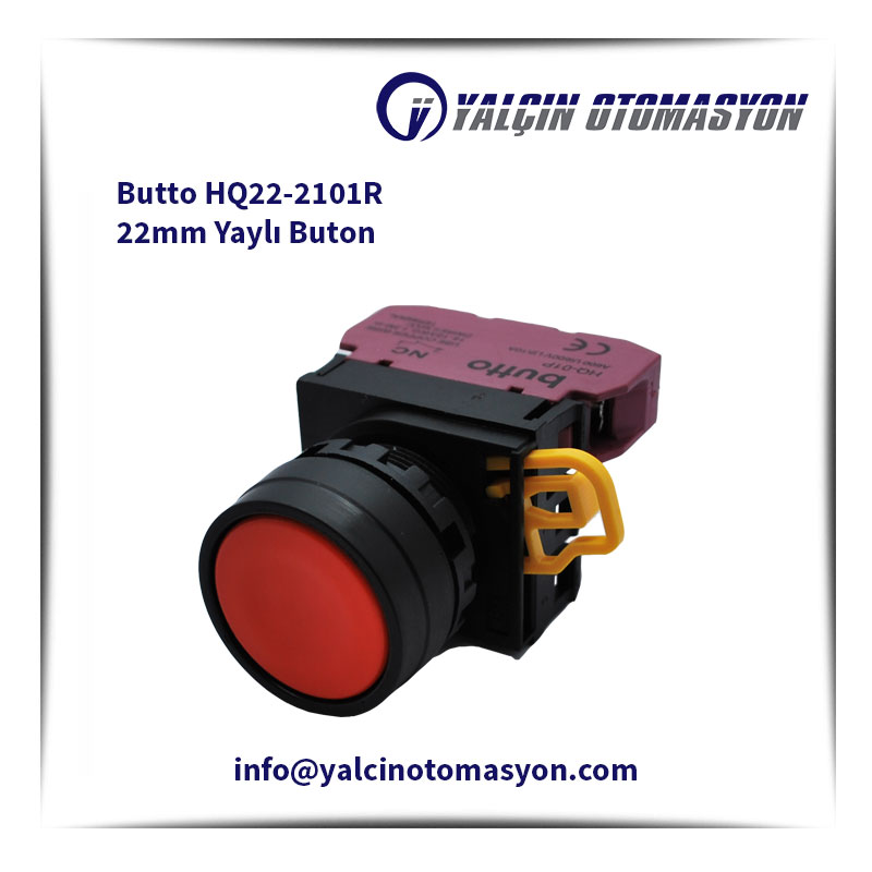 Butto HQ22-2101R 22mm Yaylı Buton
