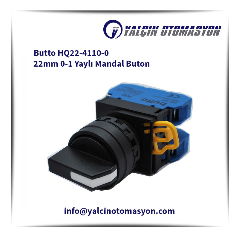 Butto HQ22-4110-0 22mm 0-1 Yaylı Mandal Buton