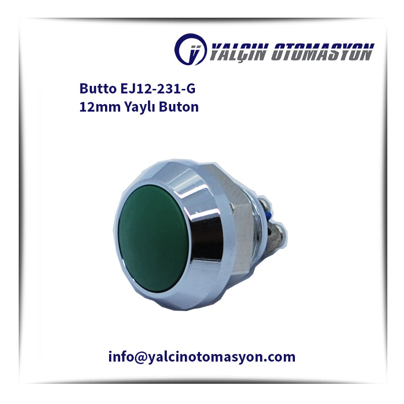 Butto EJ12-231-G 12mm Yaylı Buton