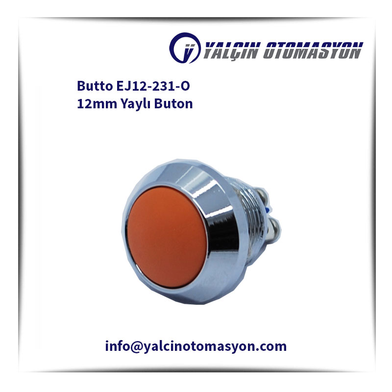 Butto EJ12-231-O 12mm Yaylı Buton