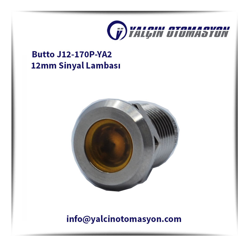 Butto J12-170P-YA2 12mm Sinyal Lambası