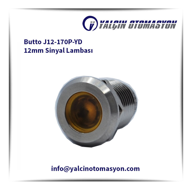 Butto J12-170P-YD 12mm Sinyal Lambası