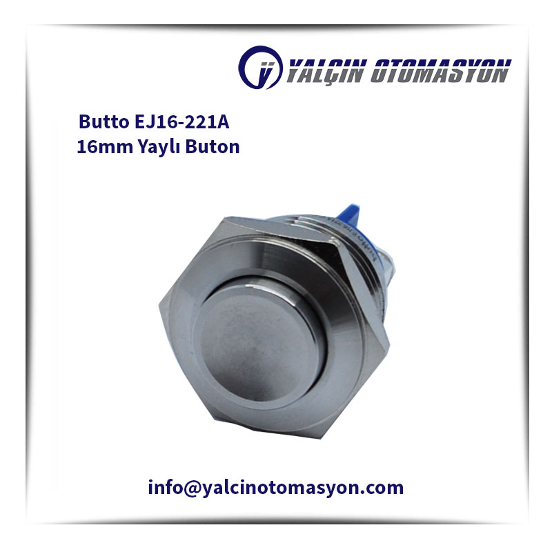 Butto EJ16-221A 16mm Yaylı Buton