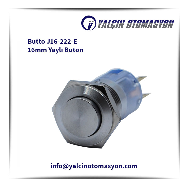 Butto J16-222-E 16mm Yaylı Buton