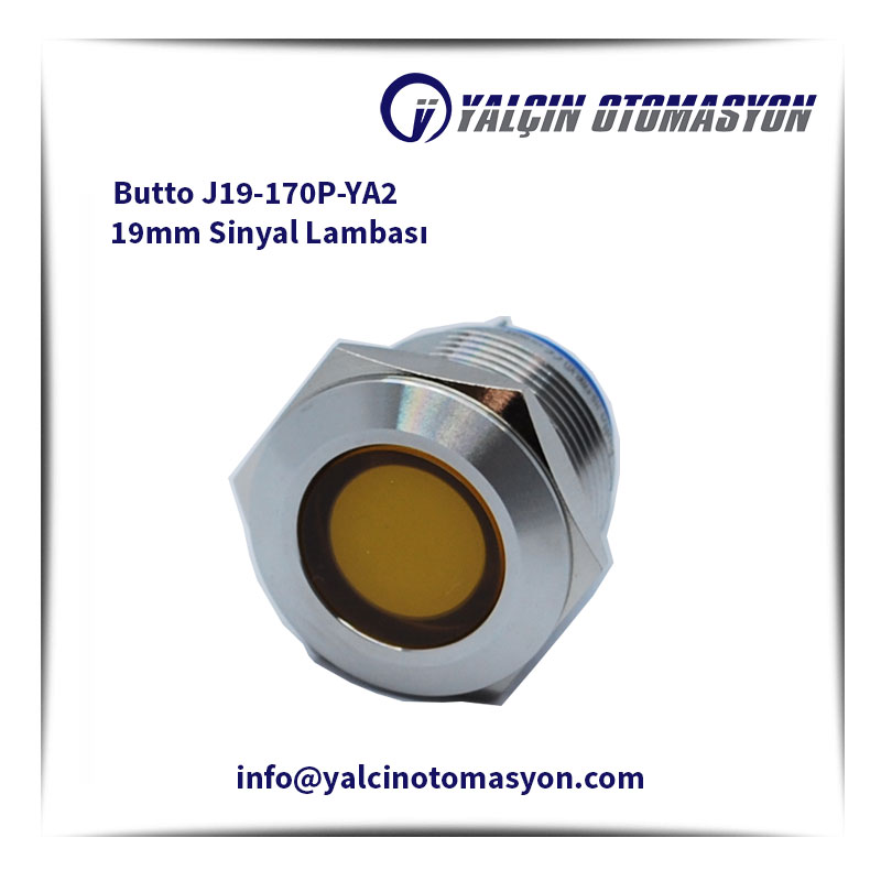 Butto J19-170P-YA2 19mm Sinyal Lambası