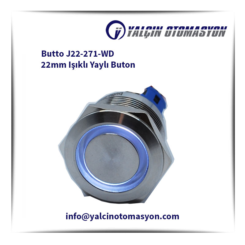 Butto J22-271-WD 22mm Işıklı Yaylı Buton