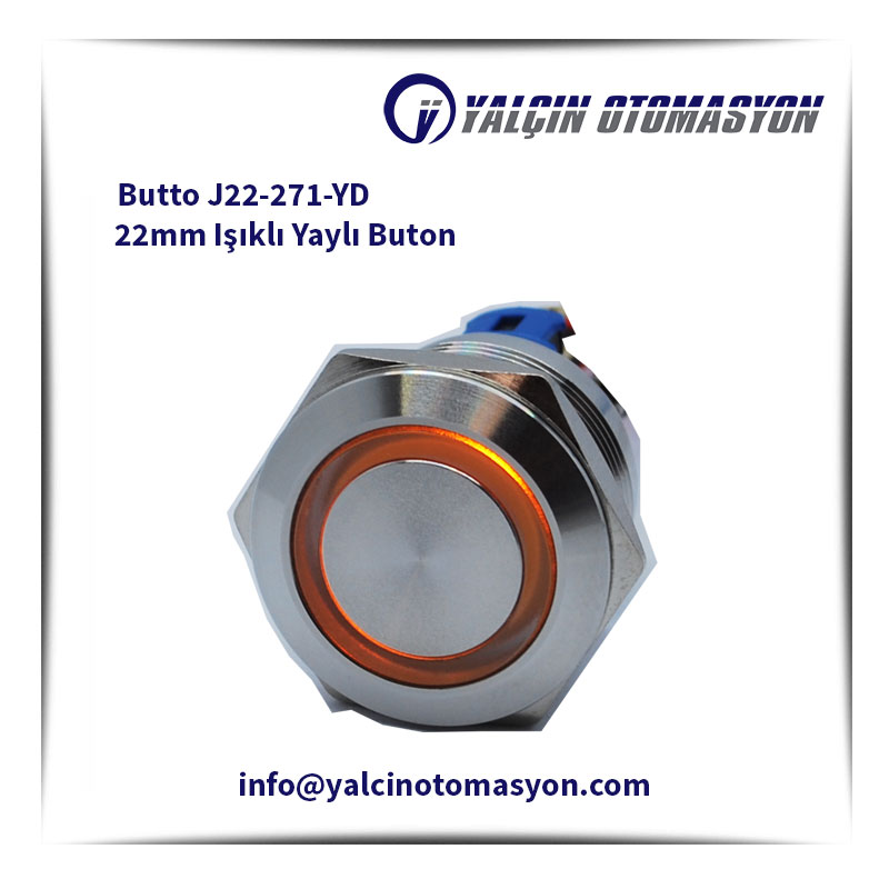 Butto J22-271-YD 22mm Işıklı Yaylı Buton