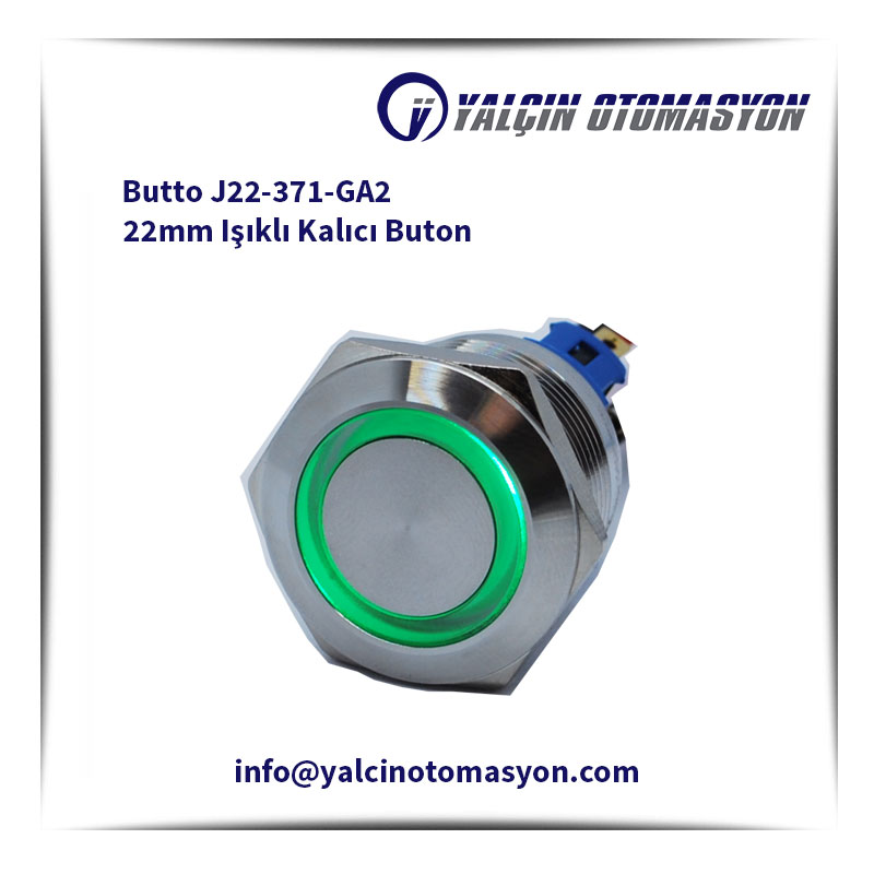 Butto J22-371-GA2 22mm Işıklı Kalıcı Buton