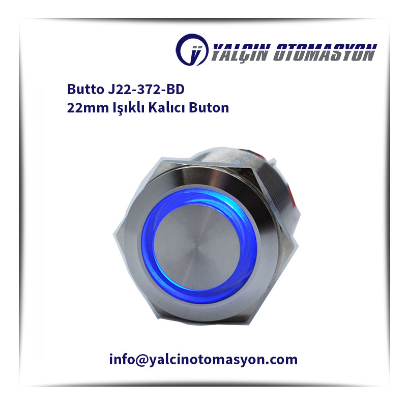 Butto J22-372-BD 22mm Işıklı Kalıcı Buton