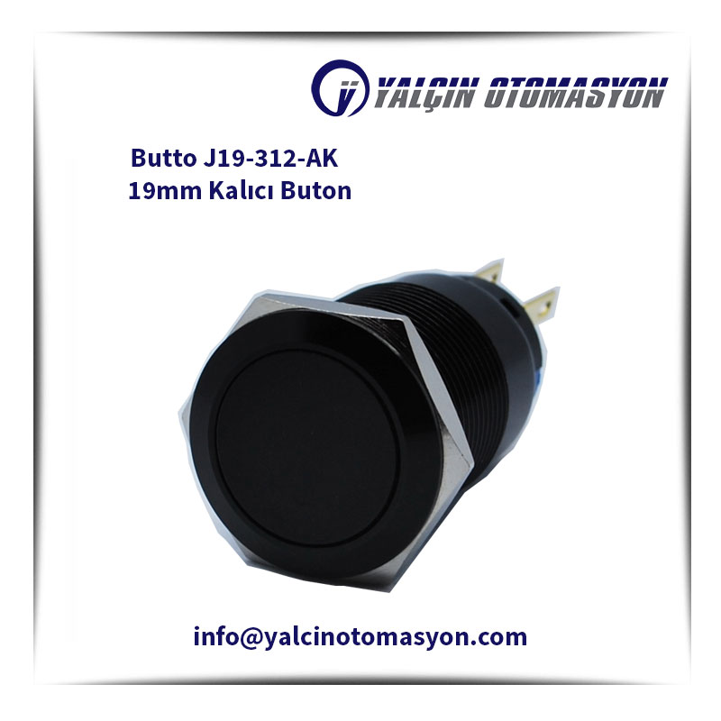Butto J19-312-AK 19mm Kalıcı Buton