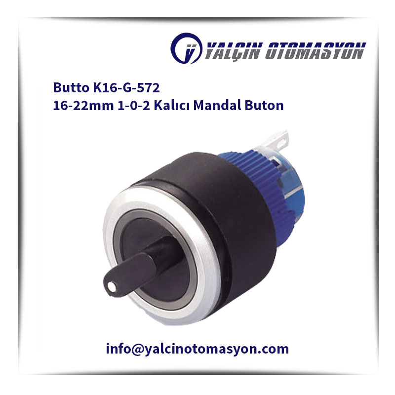 Butto K16-G-572 16-22mm 1-0-2 Kalıcı Mandal Buton