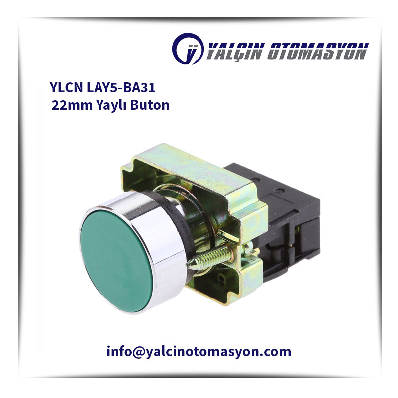 YLCN LAY5-BA31 22mm Yaylı Buton