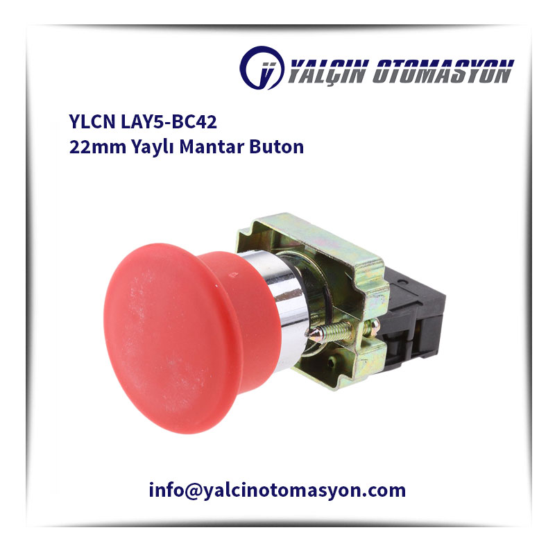 YLCN LAY5-BC42 22mm Yaylı Mantar Buton