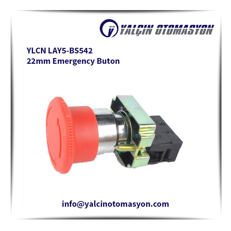 YLCN LAY5-BS542 22mm Emergency Buton