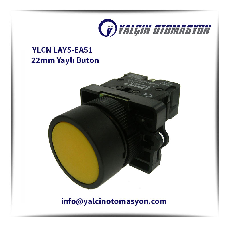 YLCN LAY5-EA51 22mm Yaylı Buton