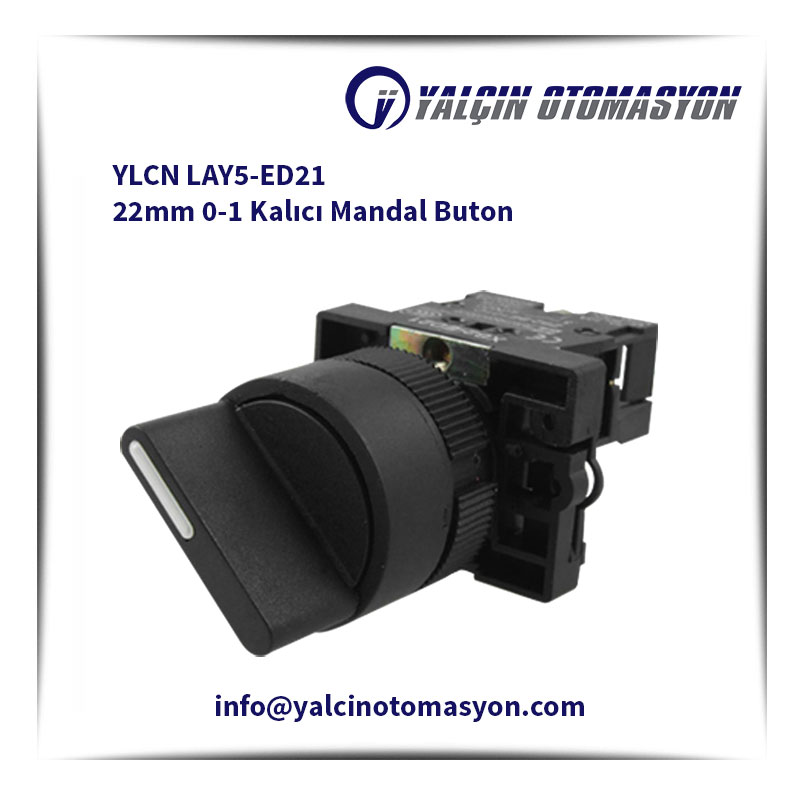 YLCN LAY5-ED21 22mm 0-1 Kalıcı Mandal Buton