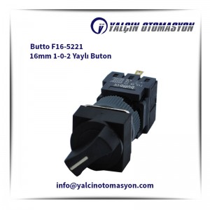 Butto F16-5221 16mm 1-0-2 Yaylı Buton