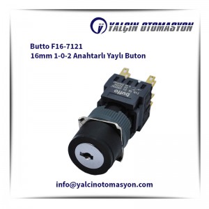 Butto F16-7121 16mm 1-0-2 Anahtarlı Yaylı Buton