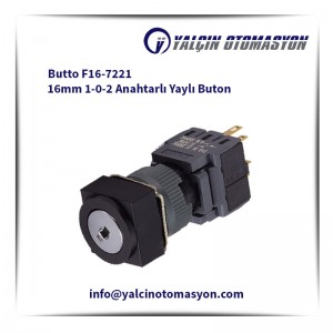 Butto F16-7221 16mm 1-0-2 Anahtarlı Yaylı Buton