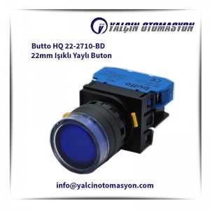 Butto HQ 22-2710-BD 22mm Işıklı Yaylı Buton