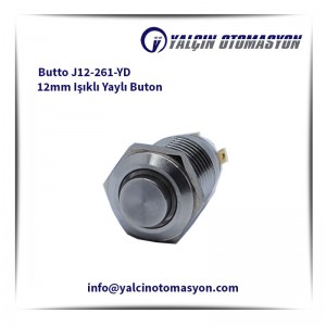 Butto J12-261-YD 12mm Işıklı Yaylı Buton