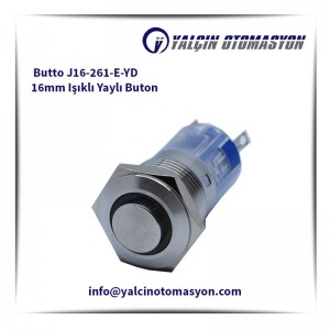 Butto J16-261-E-YD 16mm Işıklı Yaylı Buton