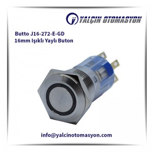 Butto J16-272-E-GD 16mm Işıklı Yaylı Buton