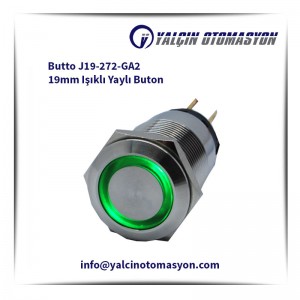 Butto J19-272-GA2 19mm Işıklı Yaylı Buton