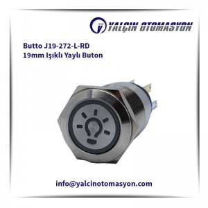 Butto J19-272-L-RD 19mm Işıklı Yaylı Buton