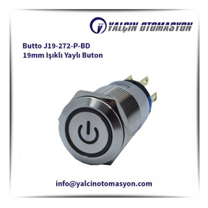 Butto J19-272-P-BD 19mm Işıklı Yaylı Buton