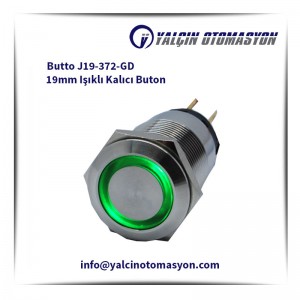 Butto J19-372-GD 19mm Işıklı Kalıcı Buton