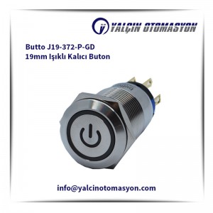 Butto J19-372-P-GD 19mm Işıklı Kalıcı Buton