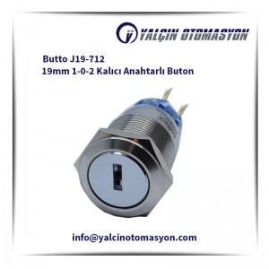 Butto J19-712 19mm 1-0-2 Kalıcı Anahtarlı Buton
