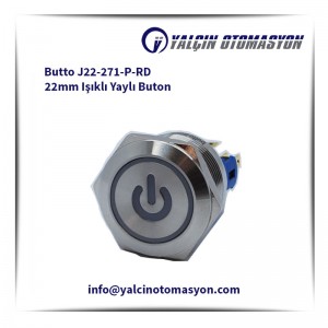 Butto J22-271-P-RD 22mm Işıklı Yaylı Buton