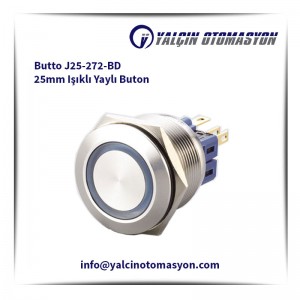 Butto J25-272-BD 25mm Işıklı Yaylı Buton